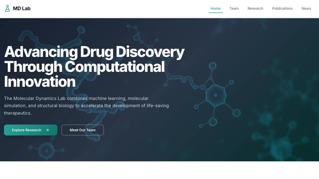 Loading preview of Helix - Academic Research Lab Template